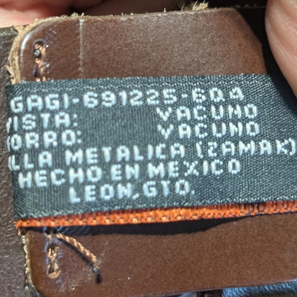 Brown Textured Leather Belt